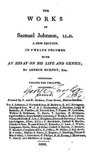 Tapa de The works of Samuel Johnson: With an Essay on His Life and Genius