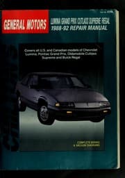 Tapa de Chilton's General Motors Lumina/Grand Prix/Cutlass Supreme/Regal 1988-92 repair manual