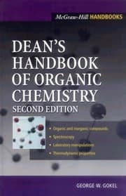 Tapa de Dean's handbook of organic chemistry
