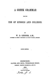 Tapa de A Greek grammar for the use of schools and colleges