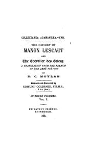 Tapa de The History of Manon Lescaut and the Chevalier Des Grieux: And of the Chevalier Des Grieux