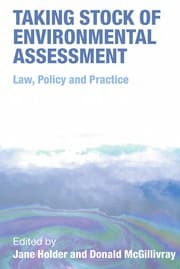 Tapa de Taking stock of environmental assessment