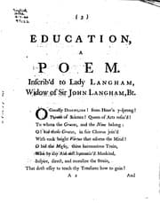 Tapa de Education, a Poem: In Two Cantos
