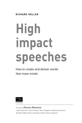 Tapa de High impact speeches
