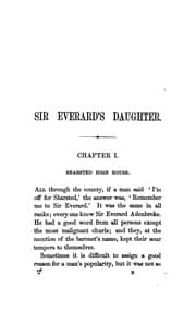 Tapa de Sir Everard's daughter