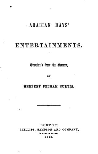 Tapa de Arabian days' entertainments.