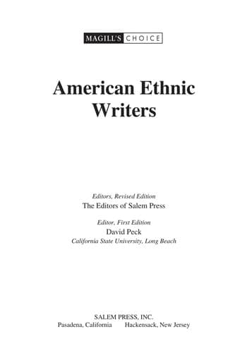 Tapa de American ethnic writers