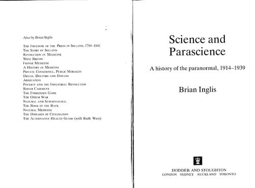 Tapa de Science and parascience