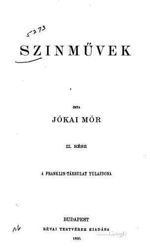 Tapa de Szinművek