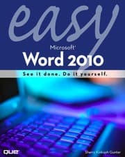 Tapa de Easy Microsoft Word 2010
