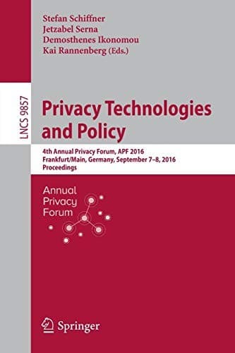 Tapa de Privacy Technologies and Policy