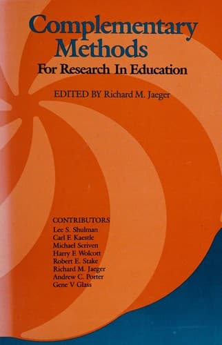 Tapa de Complementary methods for research in education