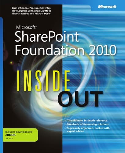 Tapa de Microsoft SharePoint Foundation 2010 inside out