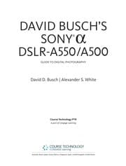 Tapa de David Busch's Sony [alpha] DSLR-A550/500