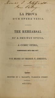 Tapa de La prova d'un opera seria =
