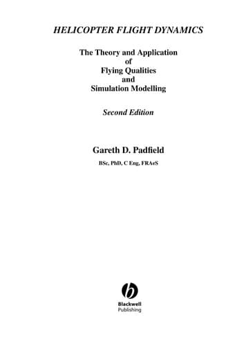 Tapa de Helicopter flight dynamics