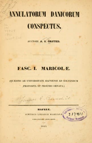 Tapa de Annulatorum danicorum conspectus
