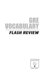 Tapa de GRE vocabulary flash review
