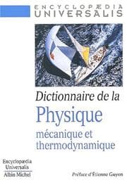 Tapa de Dictionnaire de la physique mécanique et thermodynamique