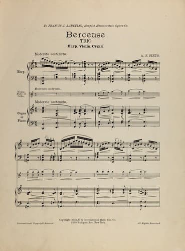 Tapa de Berceuse, trio