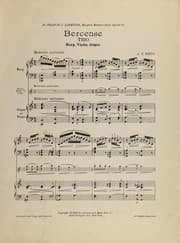 Tapa de Berceuse, trio