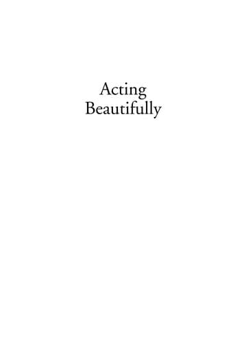 Tapa de Acting beautifully
