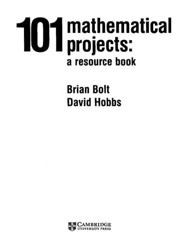 Tapa de 101 Mathematical Projects