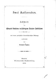 Tapa de Zwei Kaiserreden