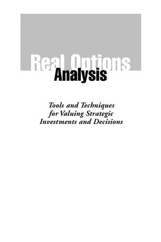Tapa de Real Options Analysis