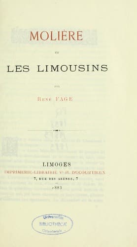 Tapa de Molière et les Limousins
