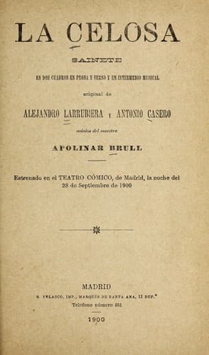 Tapa de La celosa