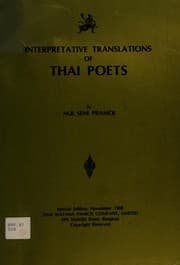 Tapa de Interpretative translations of Thai poets