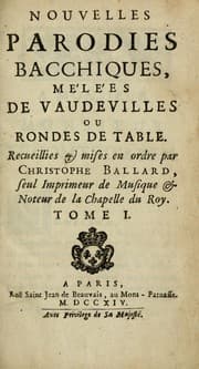 Tapa de Nouvelles parodies bacchiques