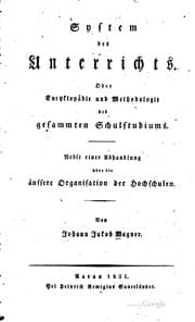 Tapa de System des Unterrichts; oder, Encyclopädie und Methodologie des gesammten ..