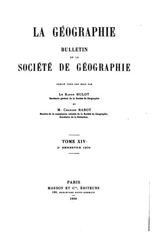 Tapa de La Géographie
