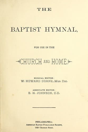 Tapa de The Baptist hymnal