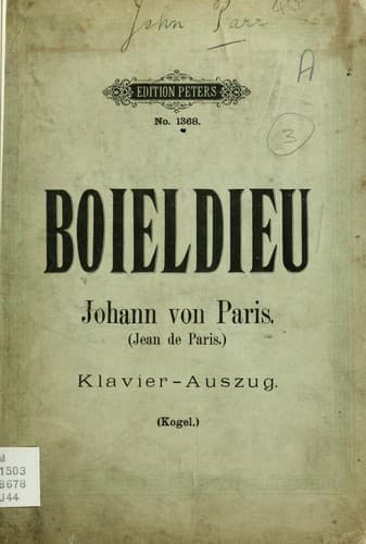 Tapa de Johann von Paris