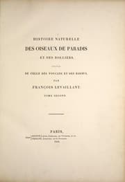 Tapa de Histoire naturelle des oiseaux de paradis et des rolliers