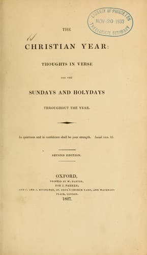Tapa de The Christian year