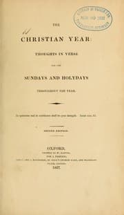 Tapa de The Christian year