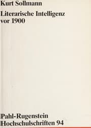 Tapa de Literarische Intelligenz vor 1900