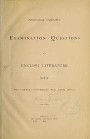 Tapa de Professor Corson's examination questions in English literature
