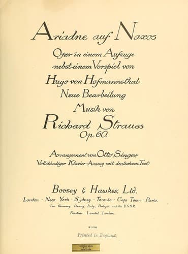Tapa de Ariadne auf Naxos