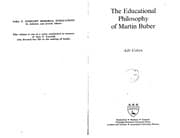 Tapa de The educational philosophy of Martin Buber