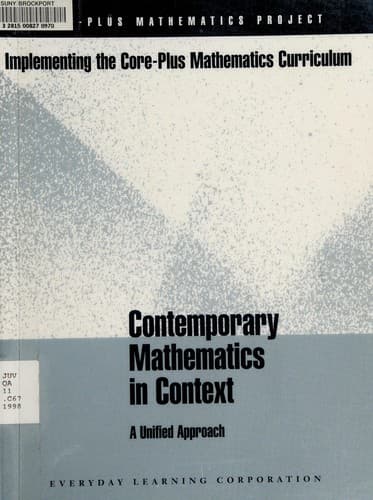 Tapa de Contemporary mathematics in context