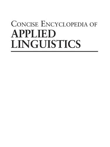 Tapa de Concise encyclopedia of applied linguistics