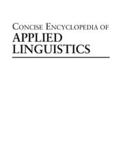 Tapa de Concise encyclopedia of applied linguistics
