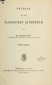Tapa de Studien aus dem classischen Alterthum