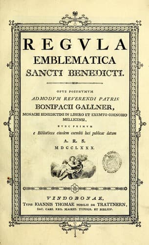 Tapa de Regvla emblematica sancti Benedicti