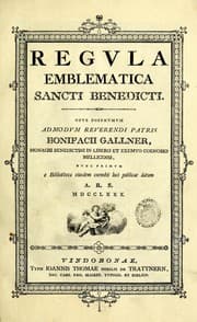 Tapa de Regvla emblematica sancti Benedicti